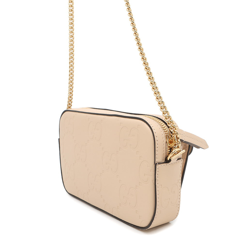 Gucci Super Chainshoulder Beige781554 Shoulder Bag Leather