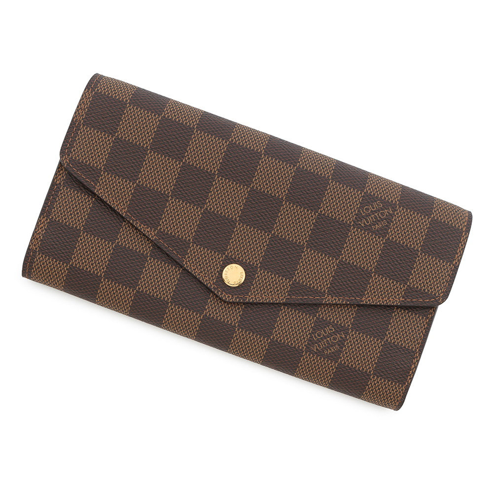 Louis Vuitton Portefeuille Sarah BrownN63209 Ebene Canvas Damier Handbag