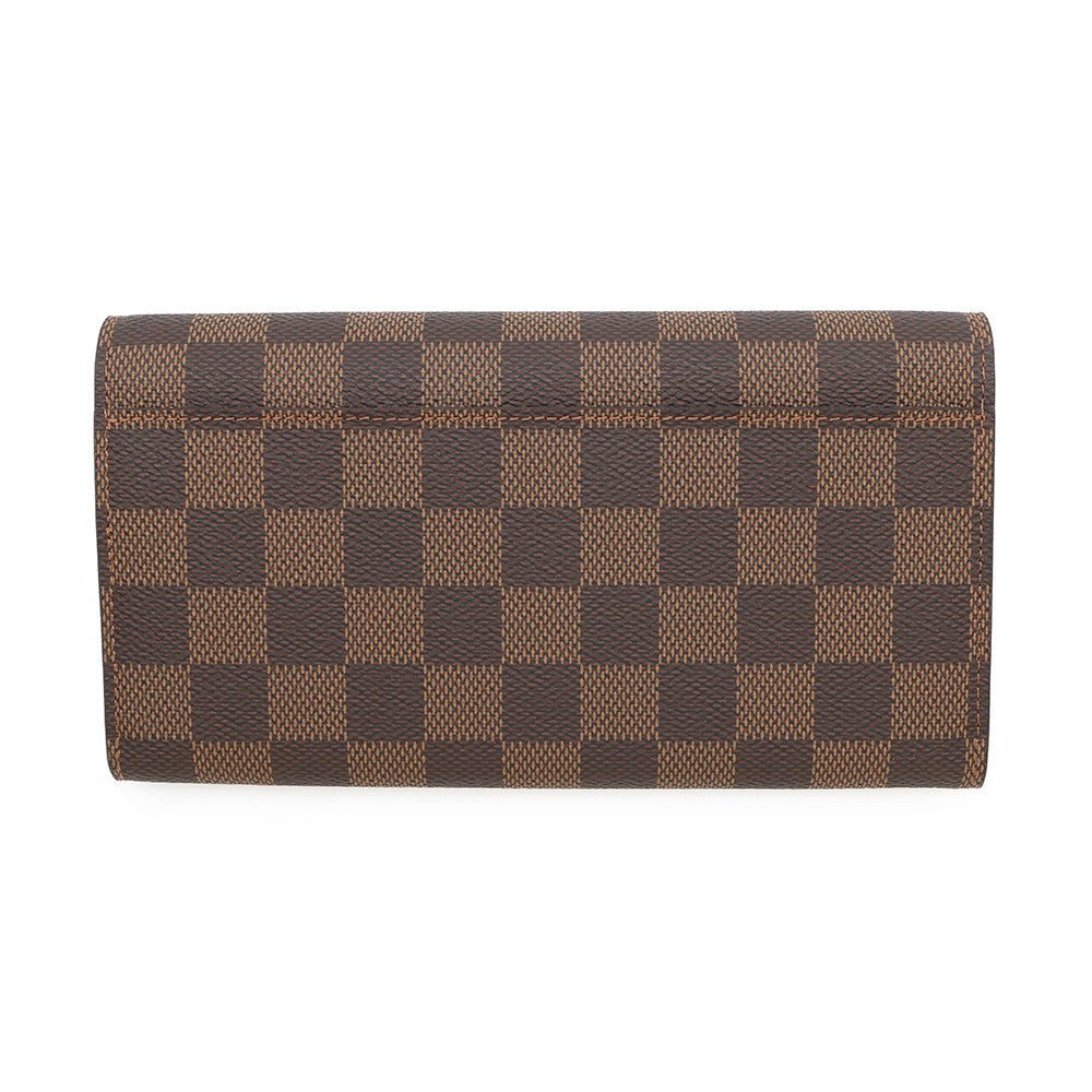 Louis Vuitton Portefeuille Sarah BrownN63209 Ebene Canvas Damier Handbag