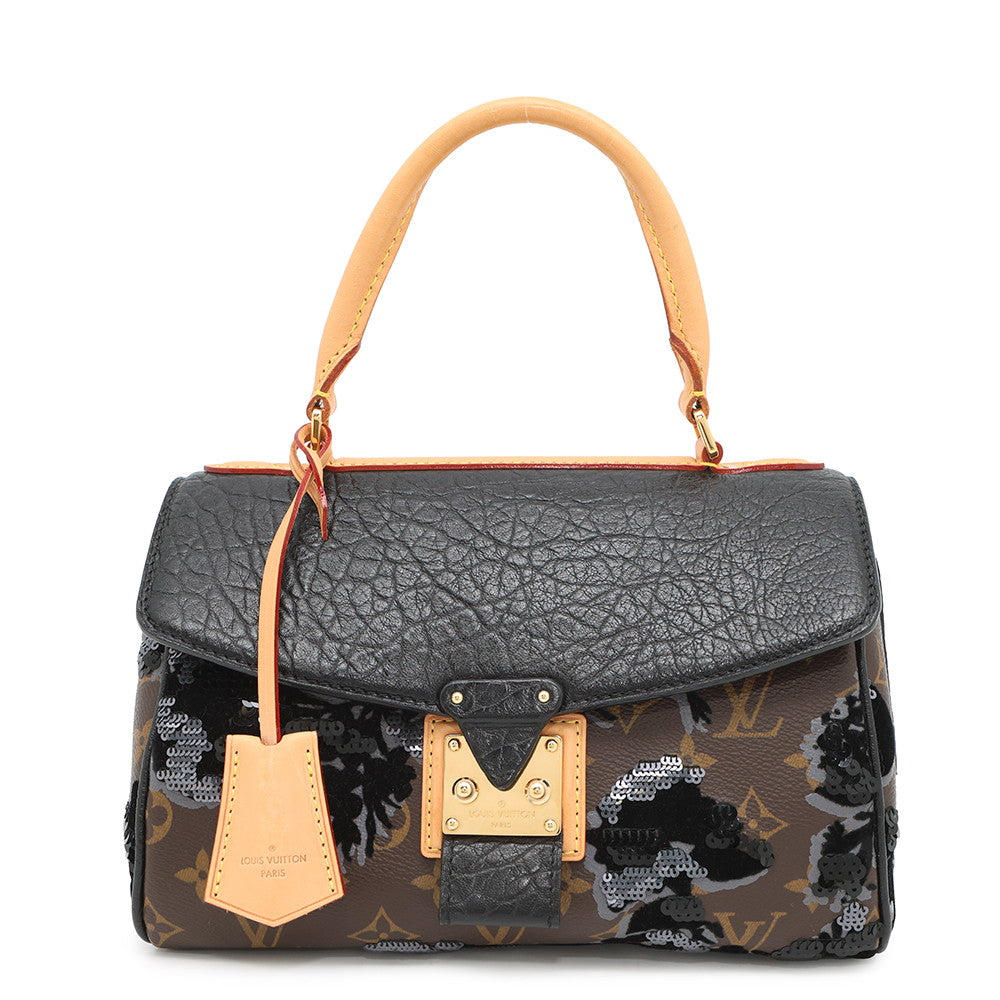 Louis Vuitton carro l NoirM40434 Fleur de Monogram Brown Handbag