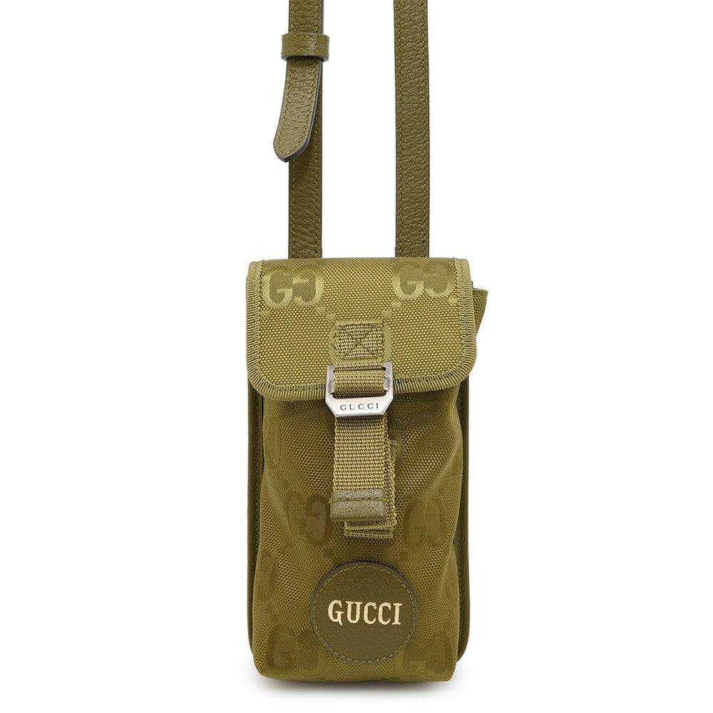 Gucci Off Grid Green696018 GGNylon Leather Shoulder Bag