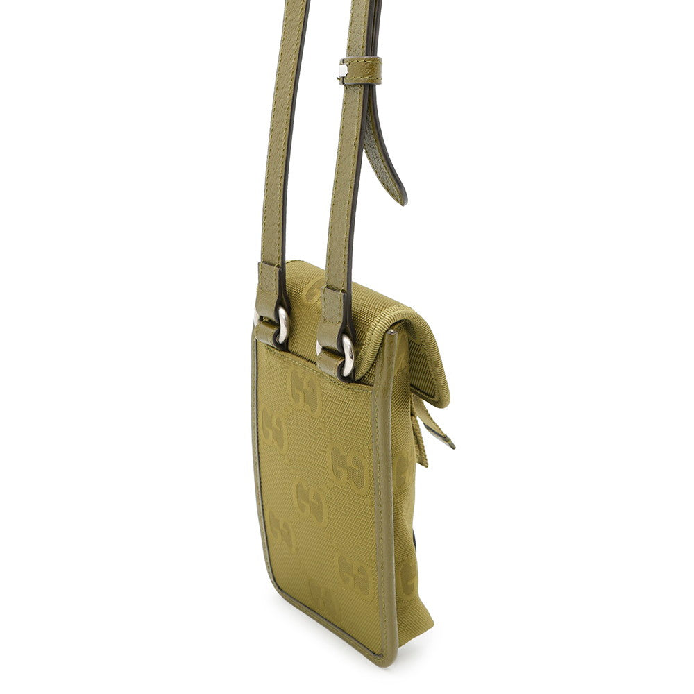 Gucci Off Grid Green696018 GGNylon Leather Shoulder Bag