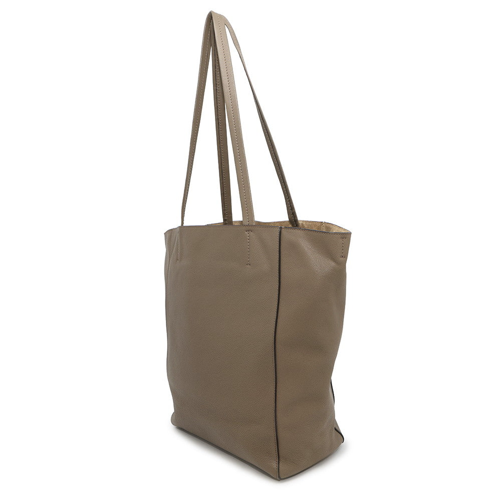 Cabas Phantom Tote Bag Greige Leather