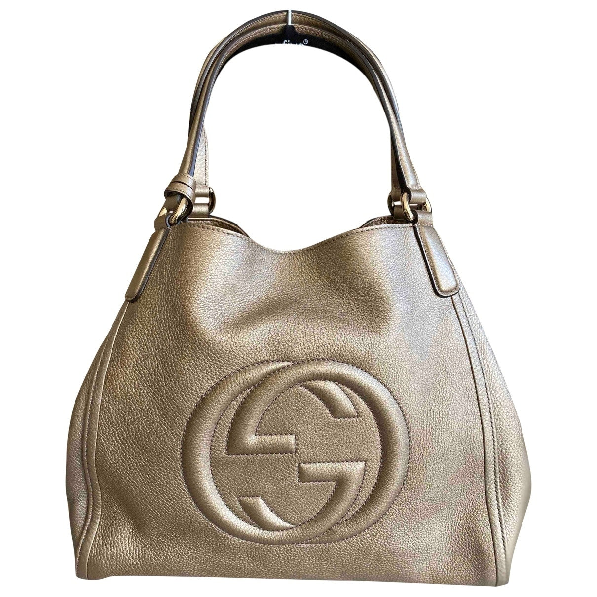 Gucci soho metallic leather handbag