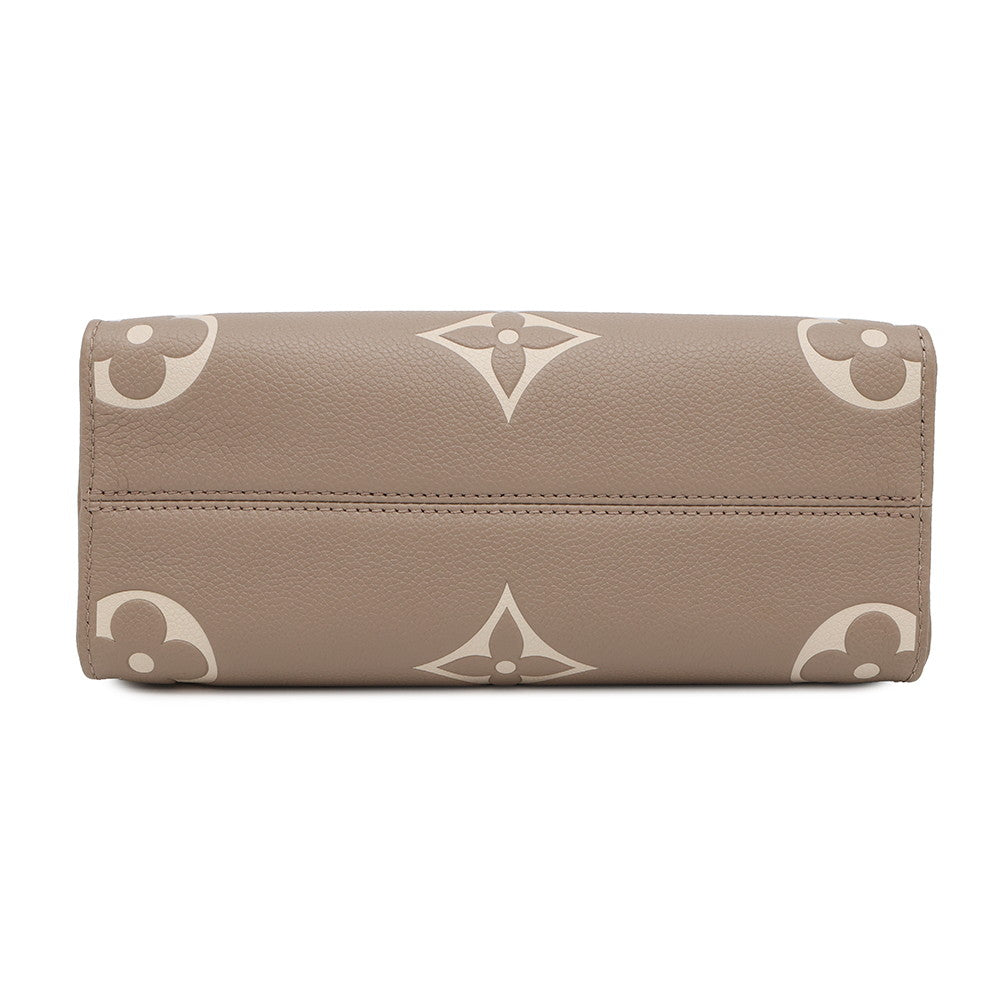 Louis Vuitton Onthego Tourterelle claimM45779 Bicolor Giant Monogram Empreinte Leather Handbag 2