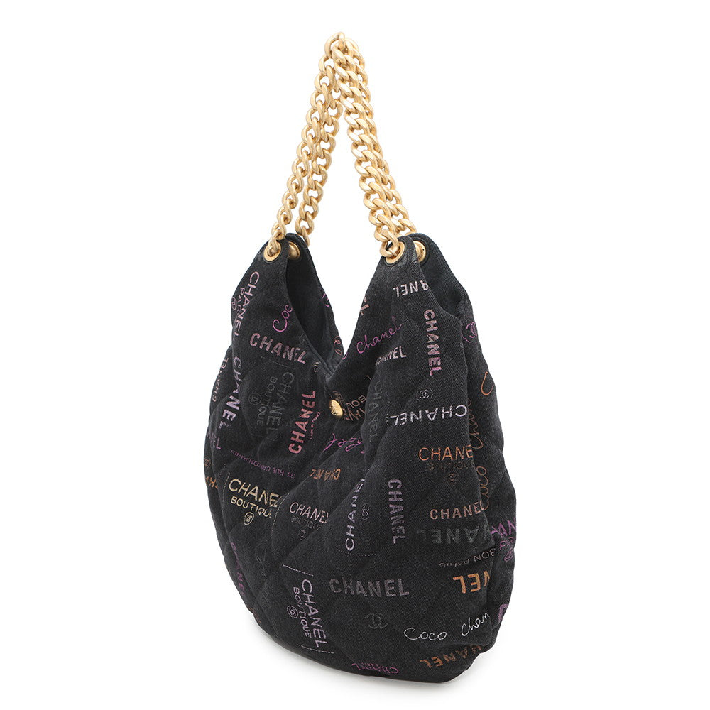 Chanel Matelasse Hobo MulticolorAS3127 Denim Black Shoulder Bag