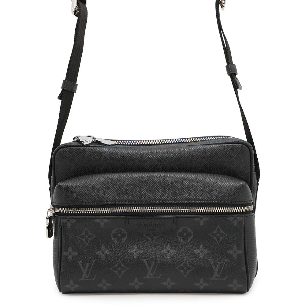 Louis Vuitton Outdoor messenger NoirM30233 Taiga Eclipse Monogram Leather Crossbody Bag