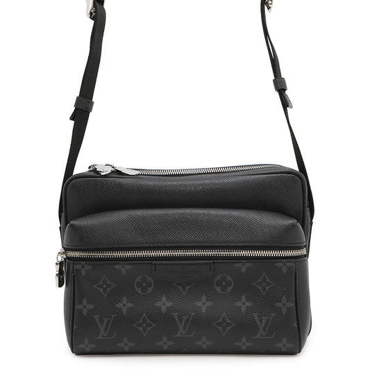Louis Vuitton Outdoor messenger NoirM30233 Taiga Eclipse Monogram Leather Crossbody Bag