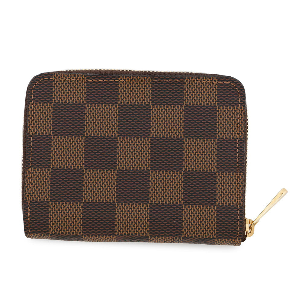 Louis Vuitton Zippy Coin Purse BrownN63070 Ebene Damier Canvas Wallet Case 2