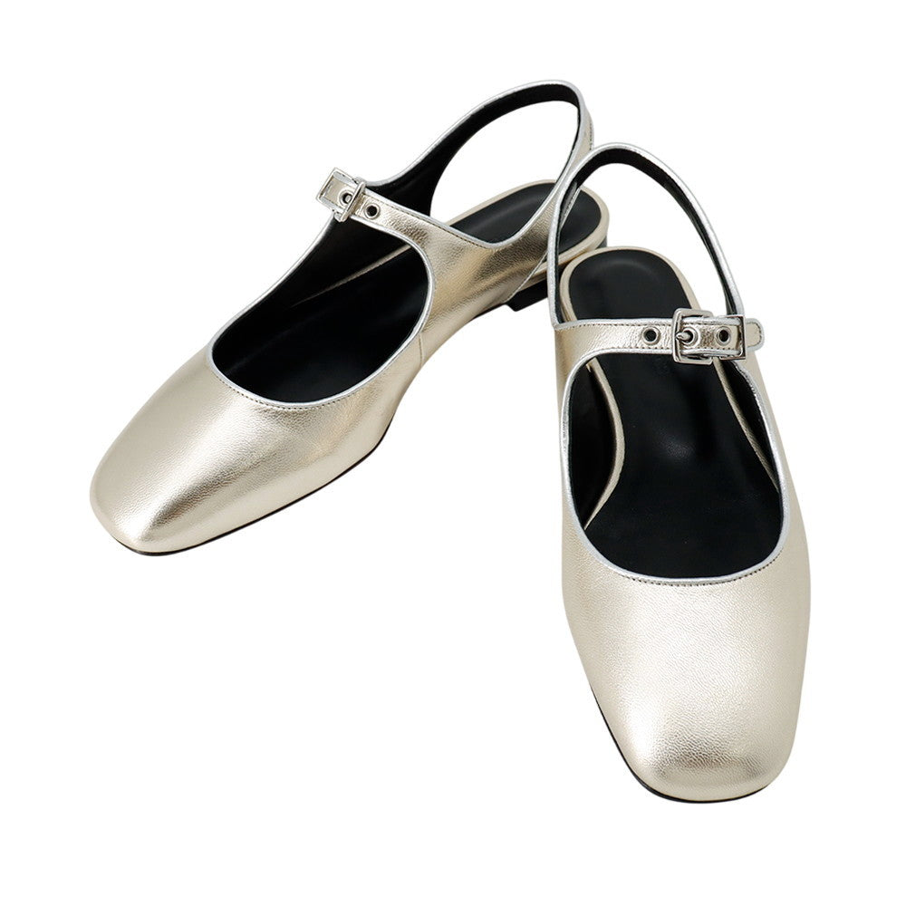 Ballet Flats Cleo Platinum Gris Argenth Z Shoes