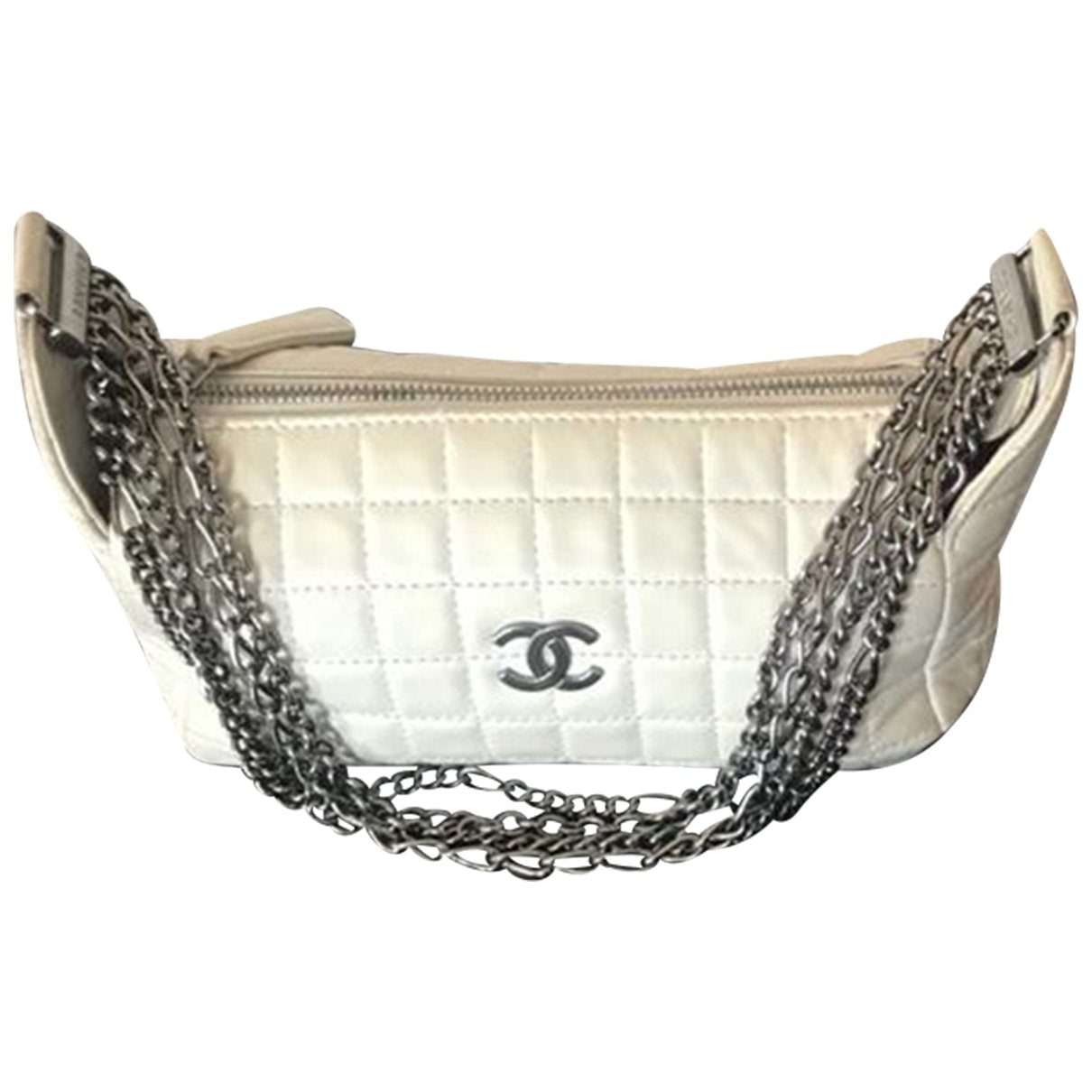 Chanel White Leather Handbag