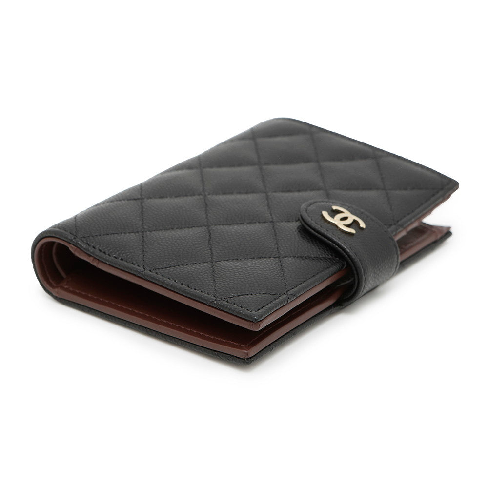 Chanel passport BlackAP3791 caviar Wallet Case