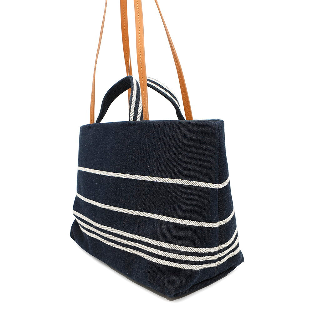 Chanel CC Logo 2WAY Shopping Denim NavyA92240 Handbag