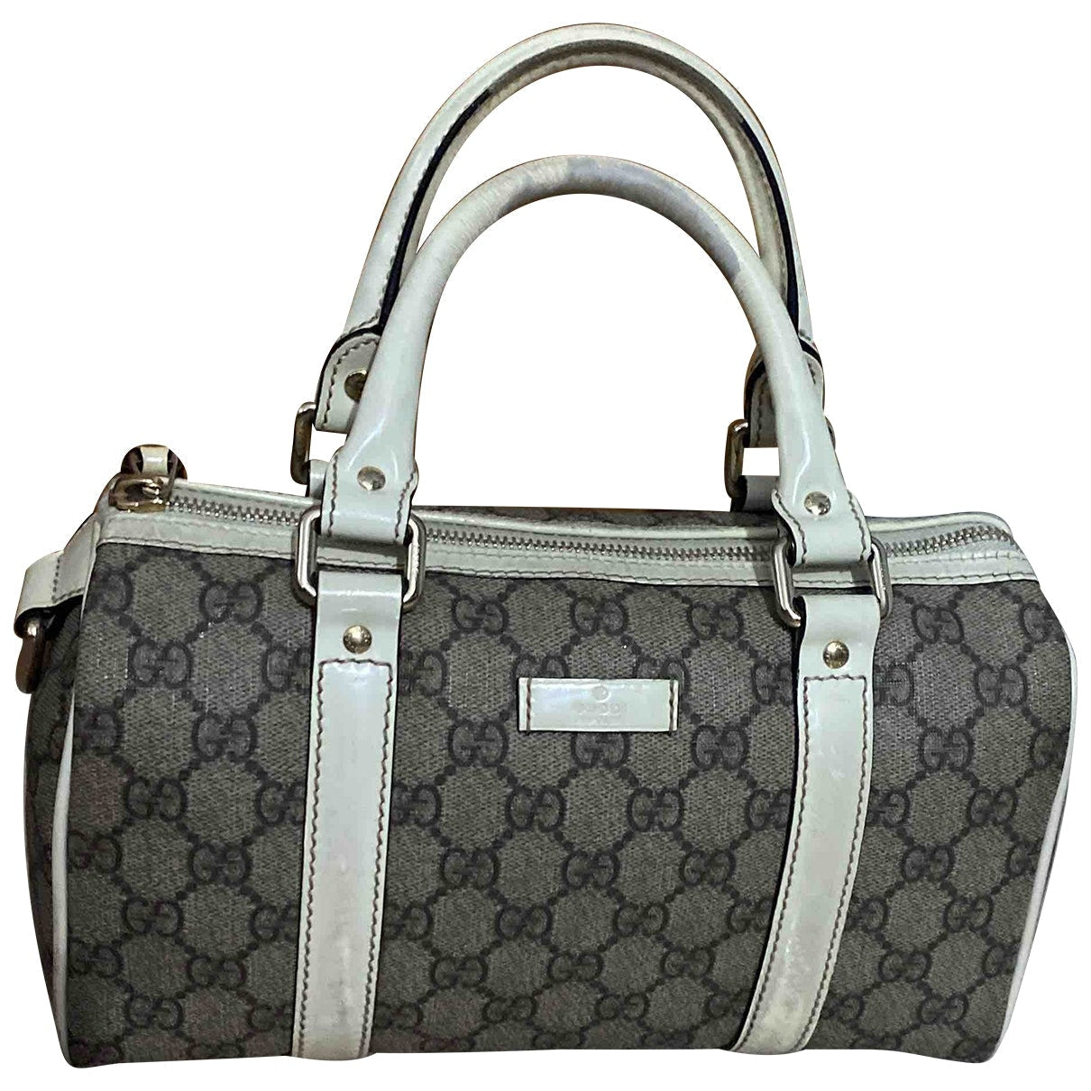 Gucci boston grey cloth handbag