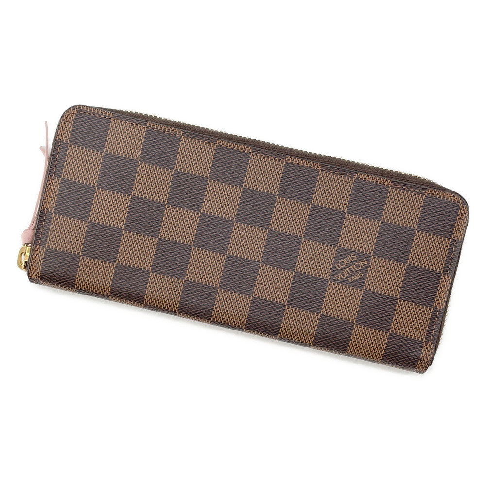 Louis Vuitton Portefeuille Clemence Rose BallerineN41626 Ebene Canvas Damier Handbag