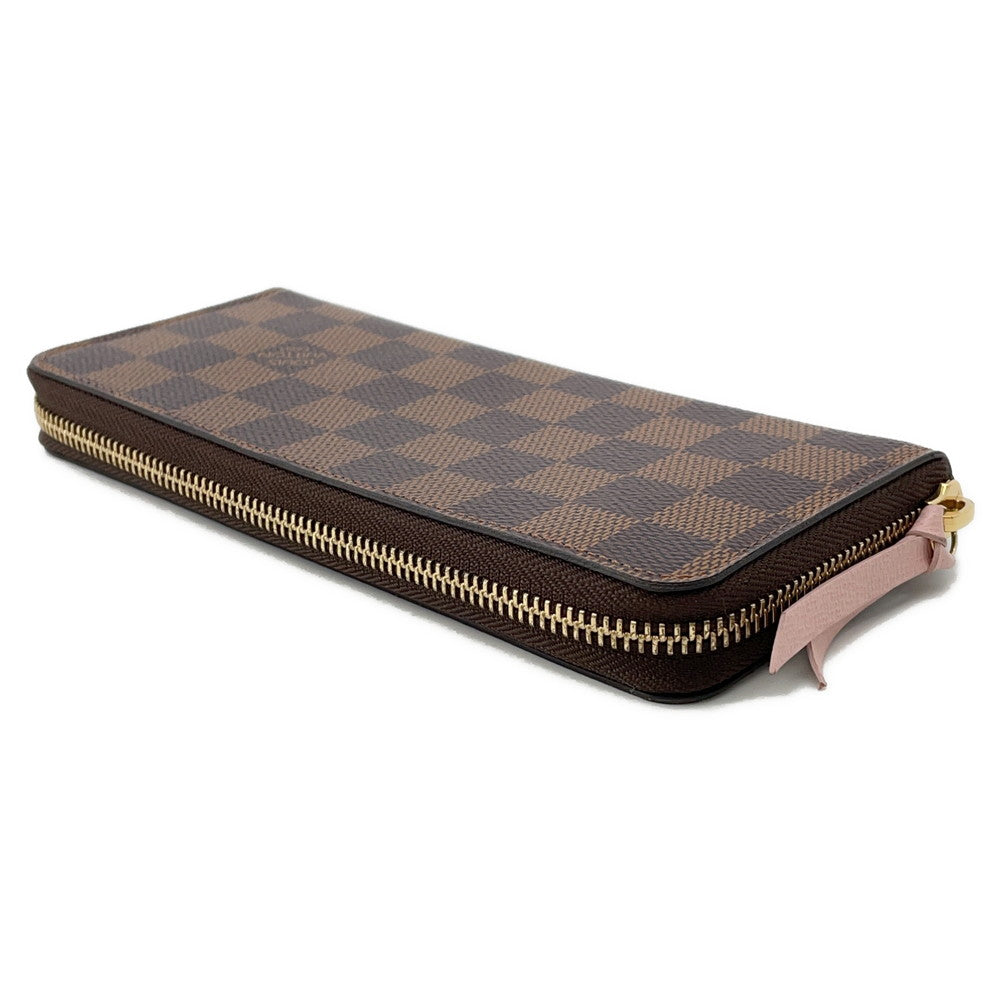 Louis Vuitton Portefeuille Clemence Rose BallerineN41626 Ebene Canvas Damier Handbag