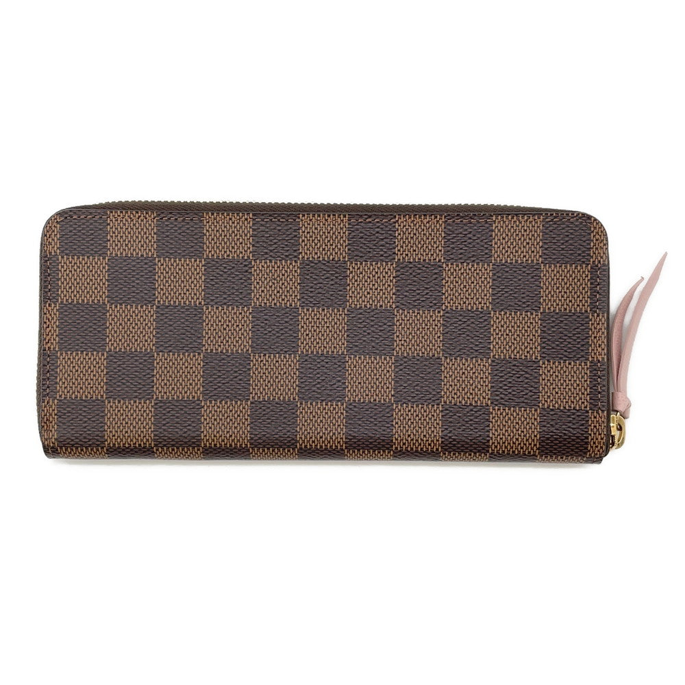 Louis Vuitton Portefeuille Clemence Rose BallerineN41626 Ebene Canvas Damier Handbag