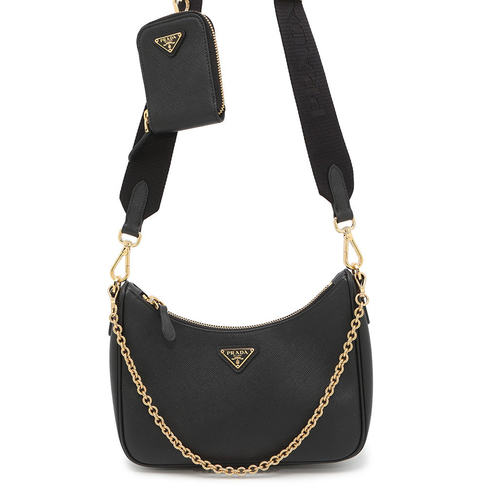 Saffiano Re Edition Bh Handbag Leather Black Travel Bag