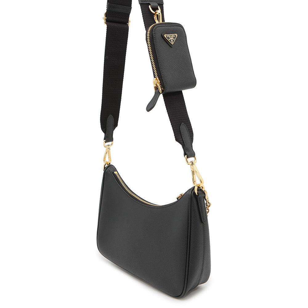 Saffiano Re Edition Bh Handbag Leather Black Travel Bag