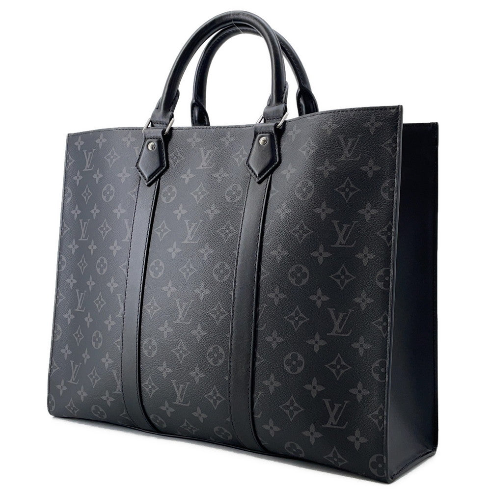 Louis Vuitton Sac Plat 24H BlackM47059 Eclipse Monogram Handbag
