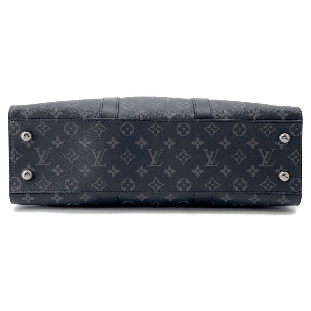 Louis Vuitton Sac Plat 24H BlackM47059 Eclipse Monogram Handbag