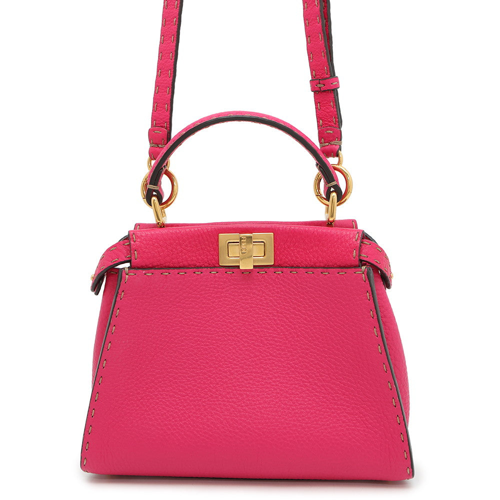 Fendi ?Selleria Peekaboo 2wayBag Pink8BN244 Leather Mini Mini Bag