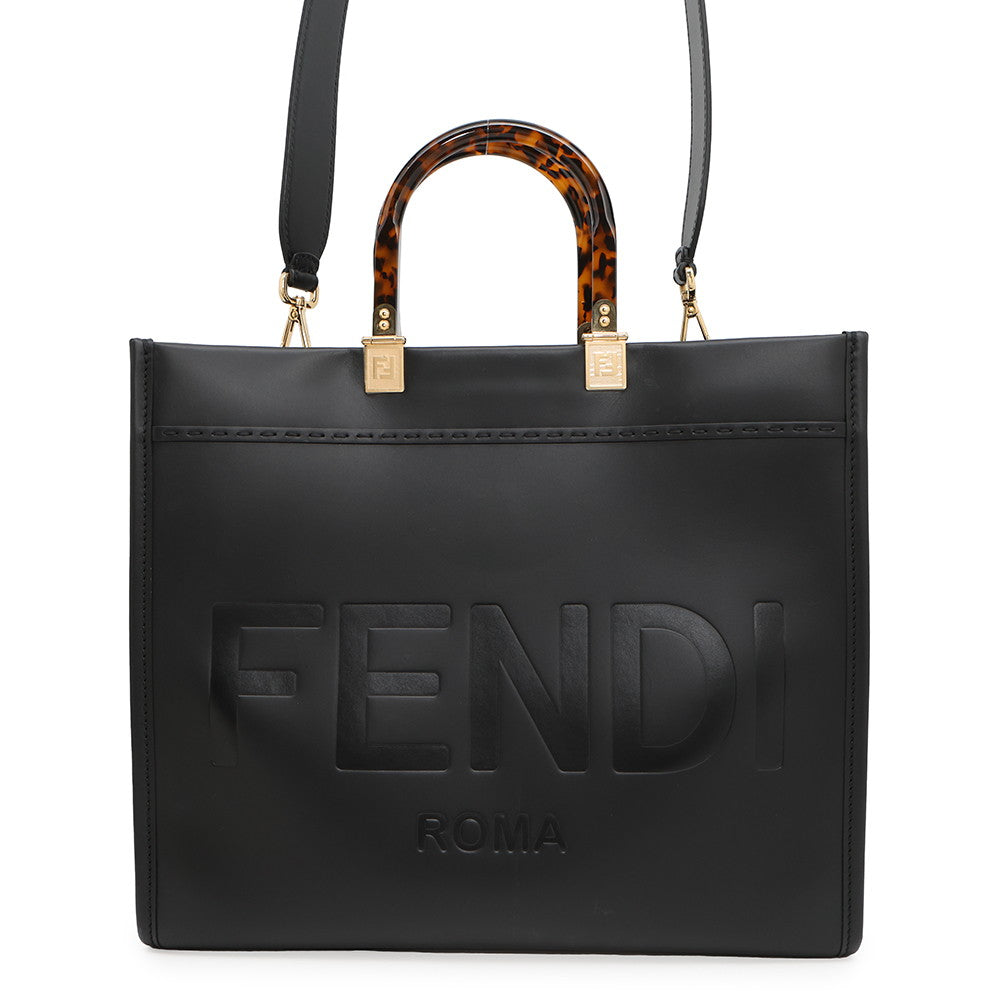 Fendi Tote Bag ?Sunshine Black8BH386 Calf Leather