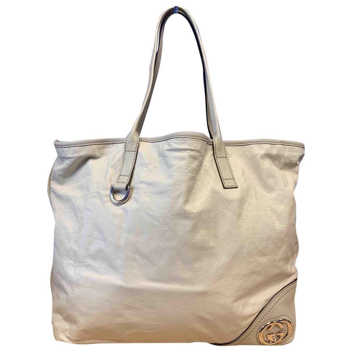 Gucci interlocking white leather handbag