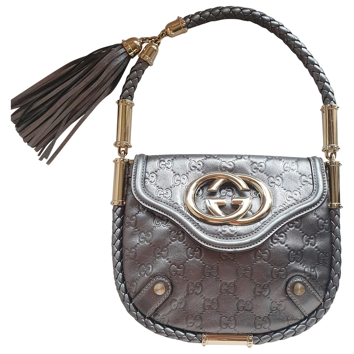 Gucci metallic leather handbag
