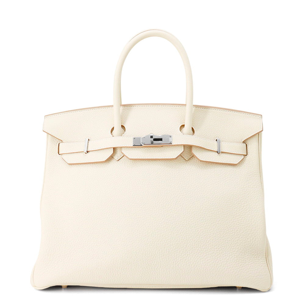 Birkin Craie Togo Size Handbag Leather Travel Bag
