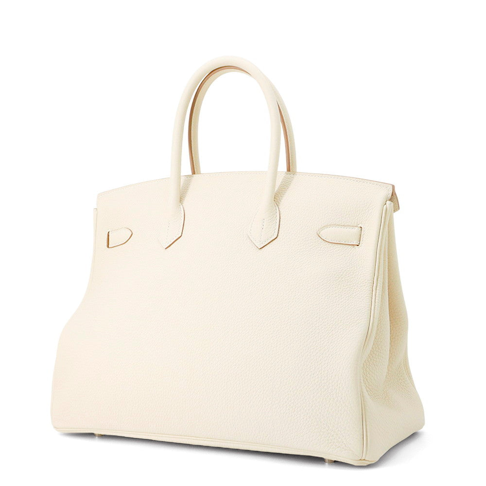 Birkin Craie Togo Size Handbag Leather Travel Bag