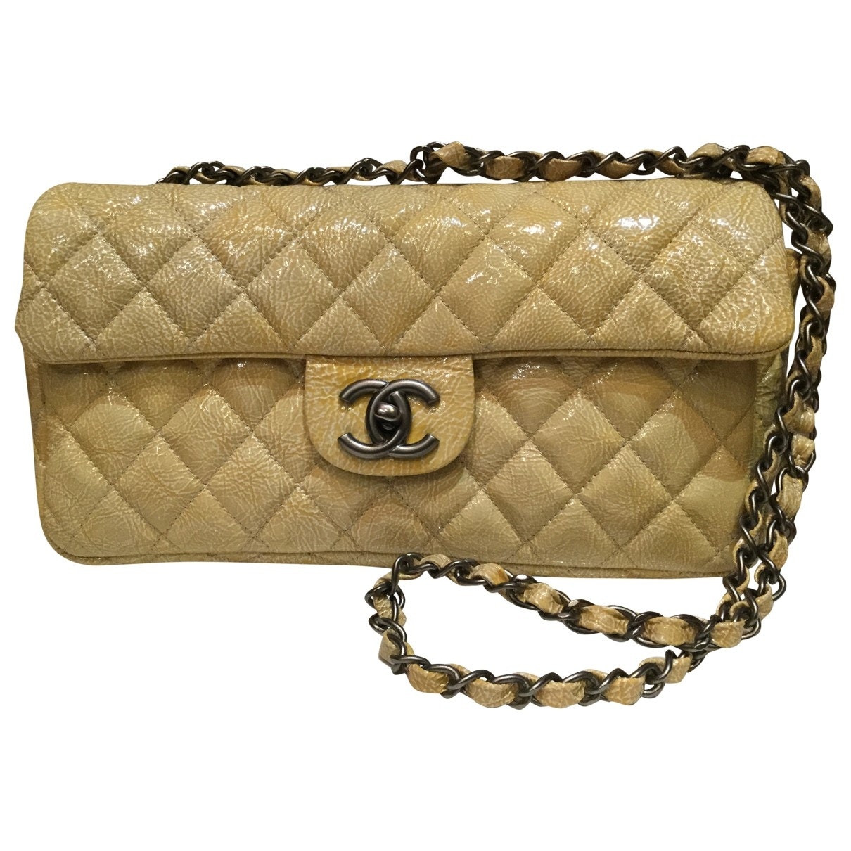 Chanel timeless/classique  patent leather handbag