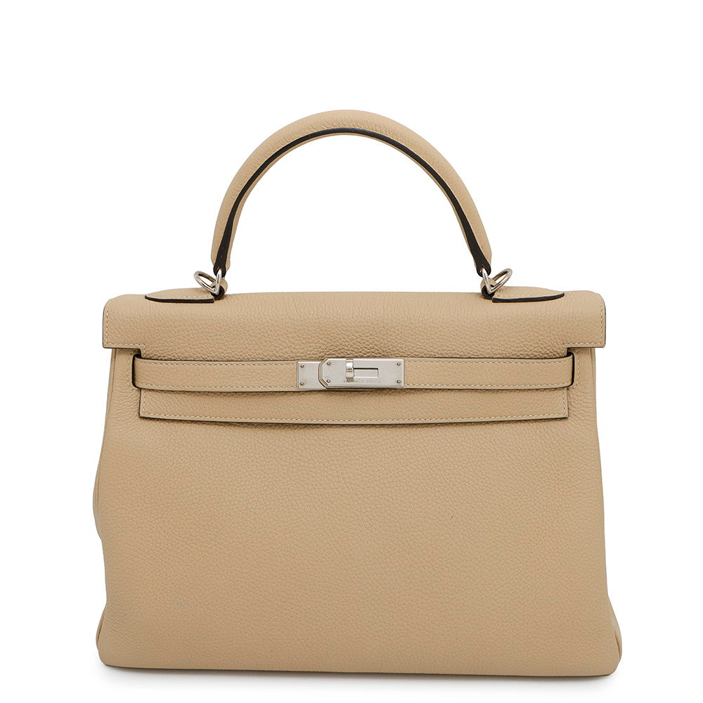 Kelly Trench Togo Size Handbag Leather Travel Bag