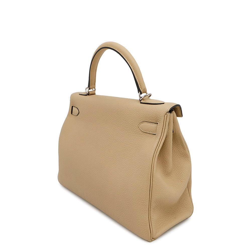 Kelly Trench Togo Size Handbag Leather Travel Bag
