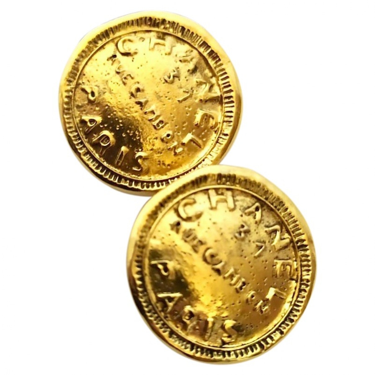 Chanel gold metal earrings