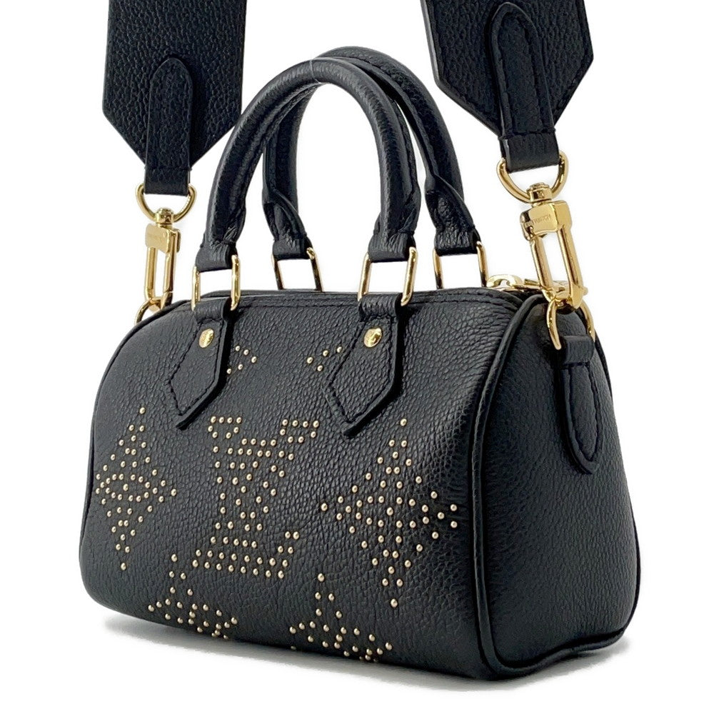 Louis Vuitton Speedy NoirM46745 Studded Monogram Empreinte Leather Nano Handbag
