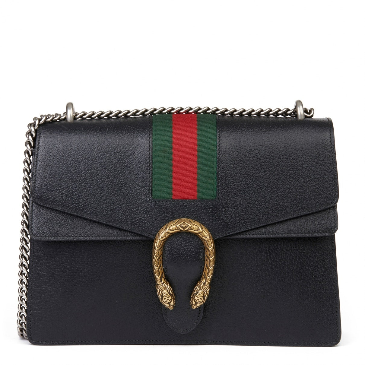 Gucci dionysus black leather handbag
