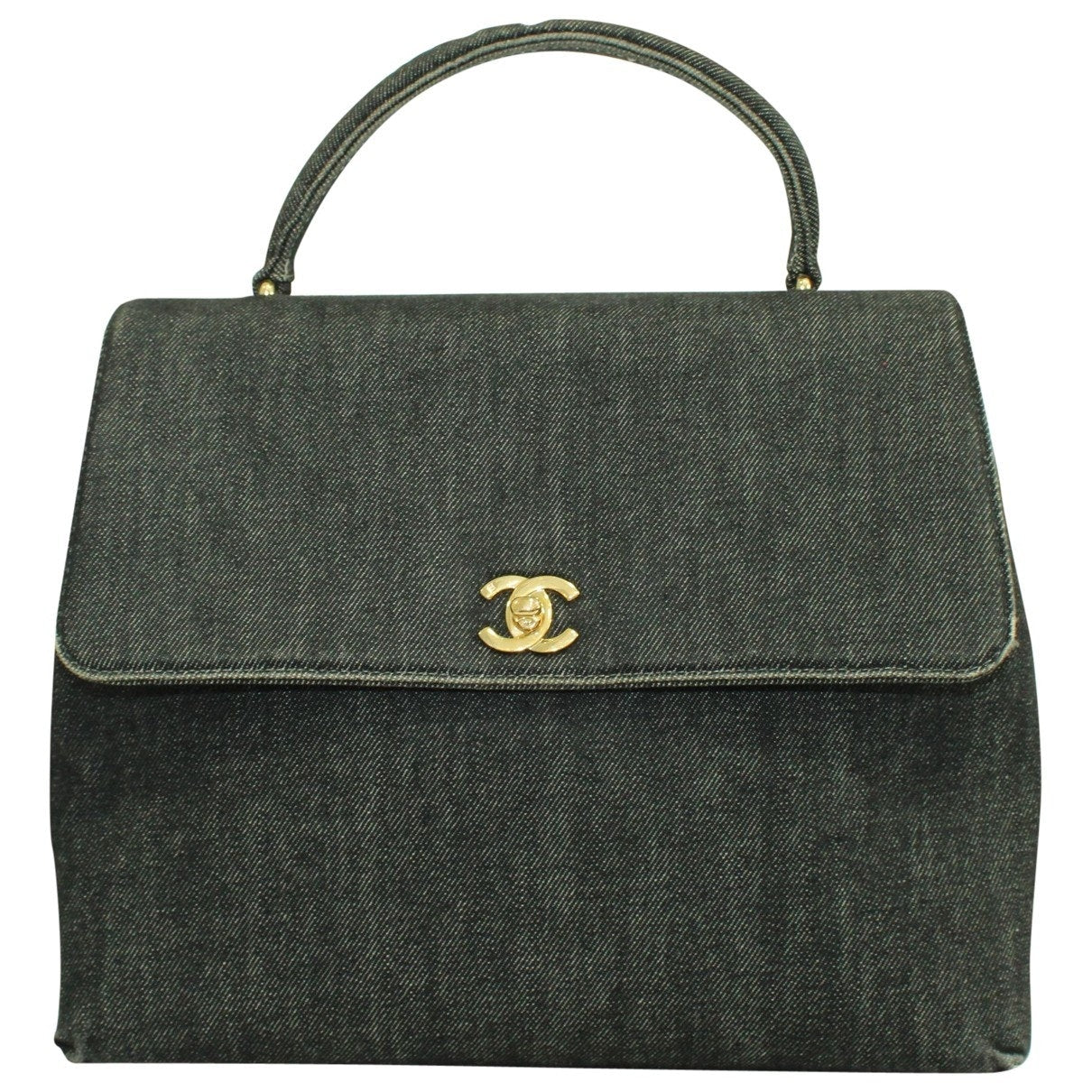 Chanel black leather handbag
