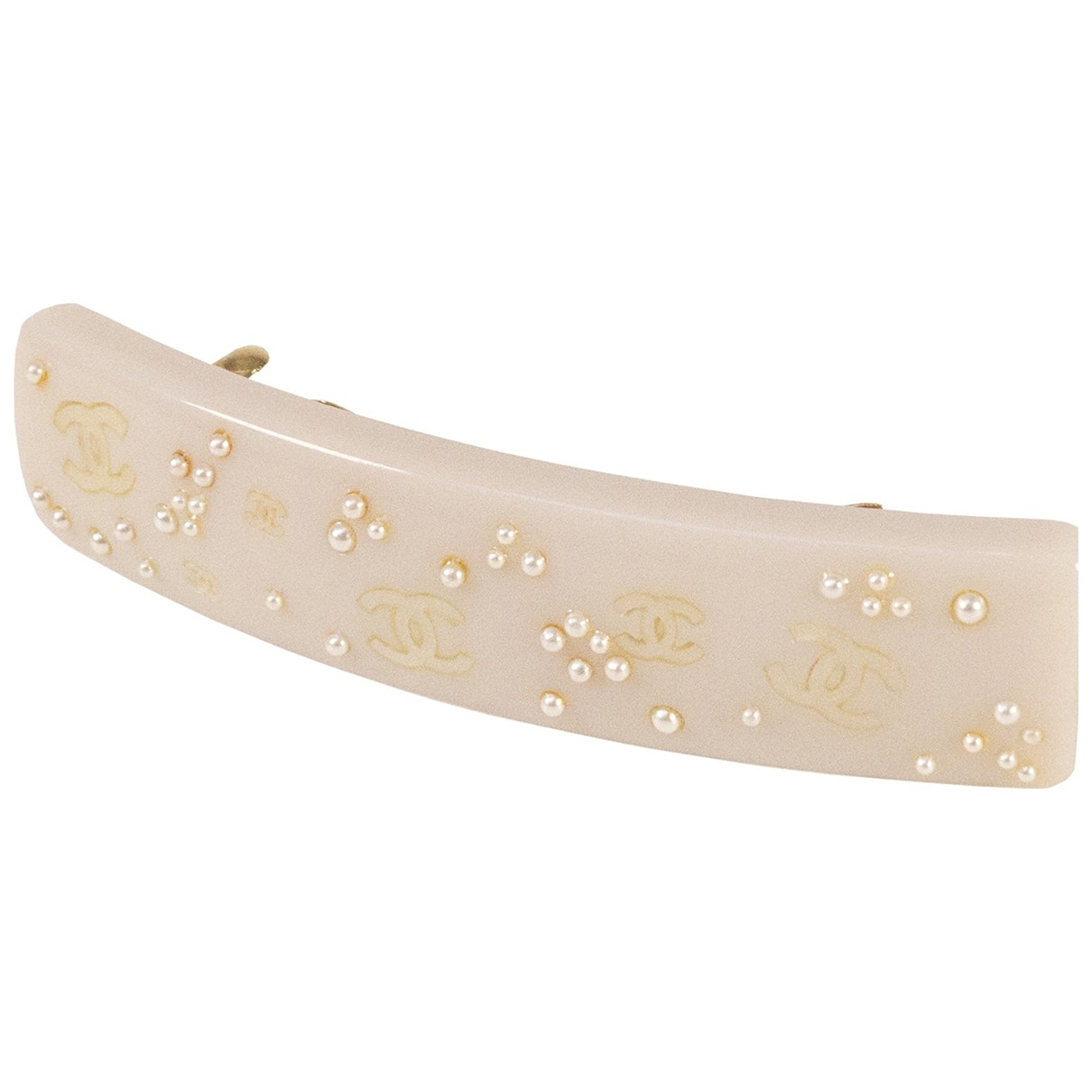 Chanel Pink Plastic Hair Jewelry