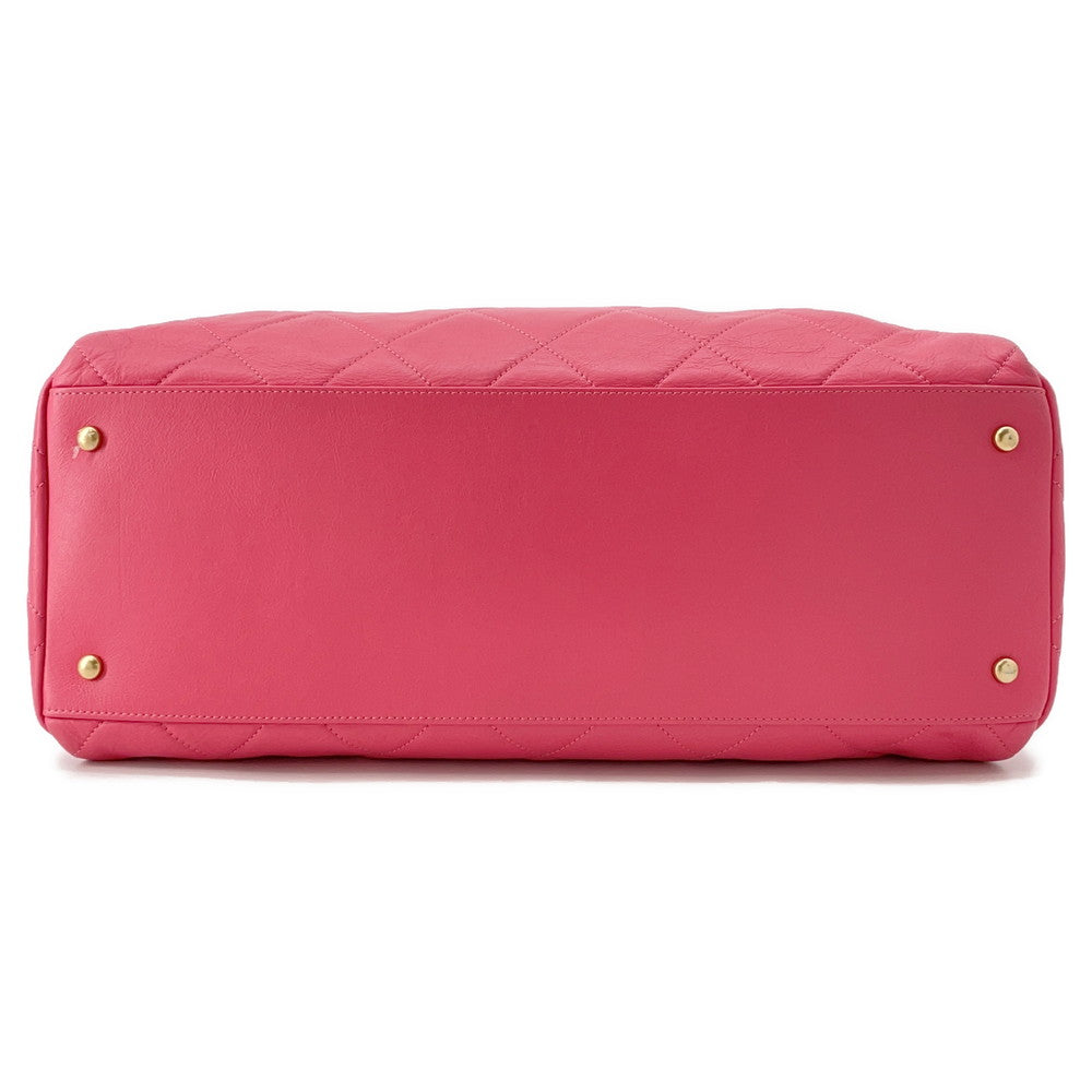 Chanel Matelasse Bowling PinkAS2223 Calf Leather Handbag