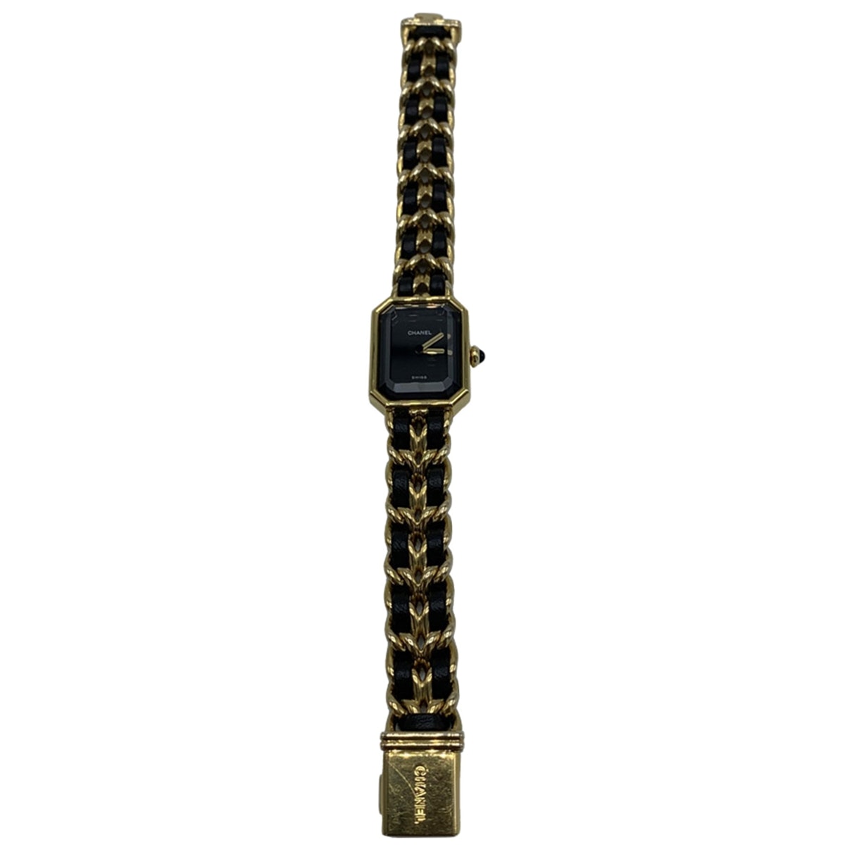 Chanel Première Black Gold Plated Watch Bag