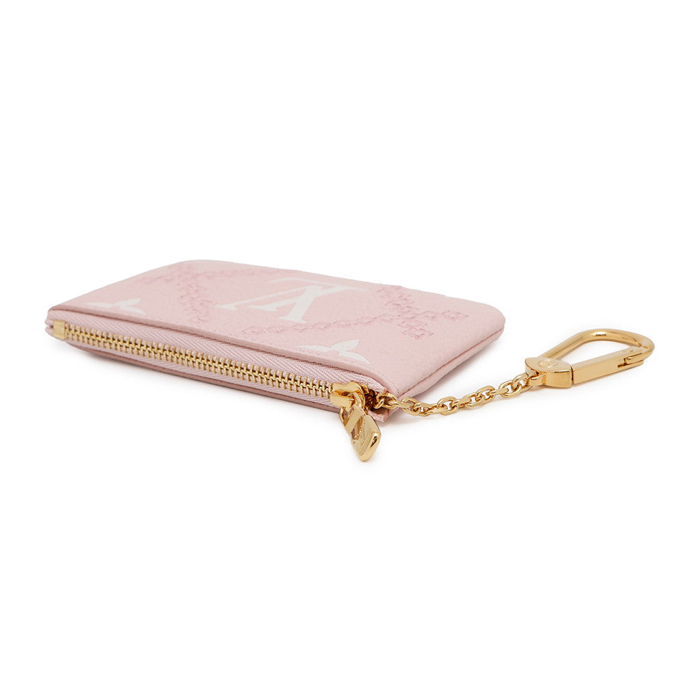 Louis Vuitton Pochette Cles PinkM81234 Belvedere Monogram Empreinte Leather Wallet Case