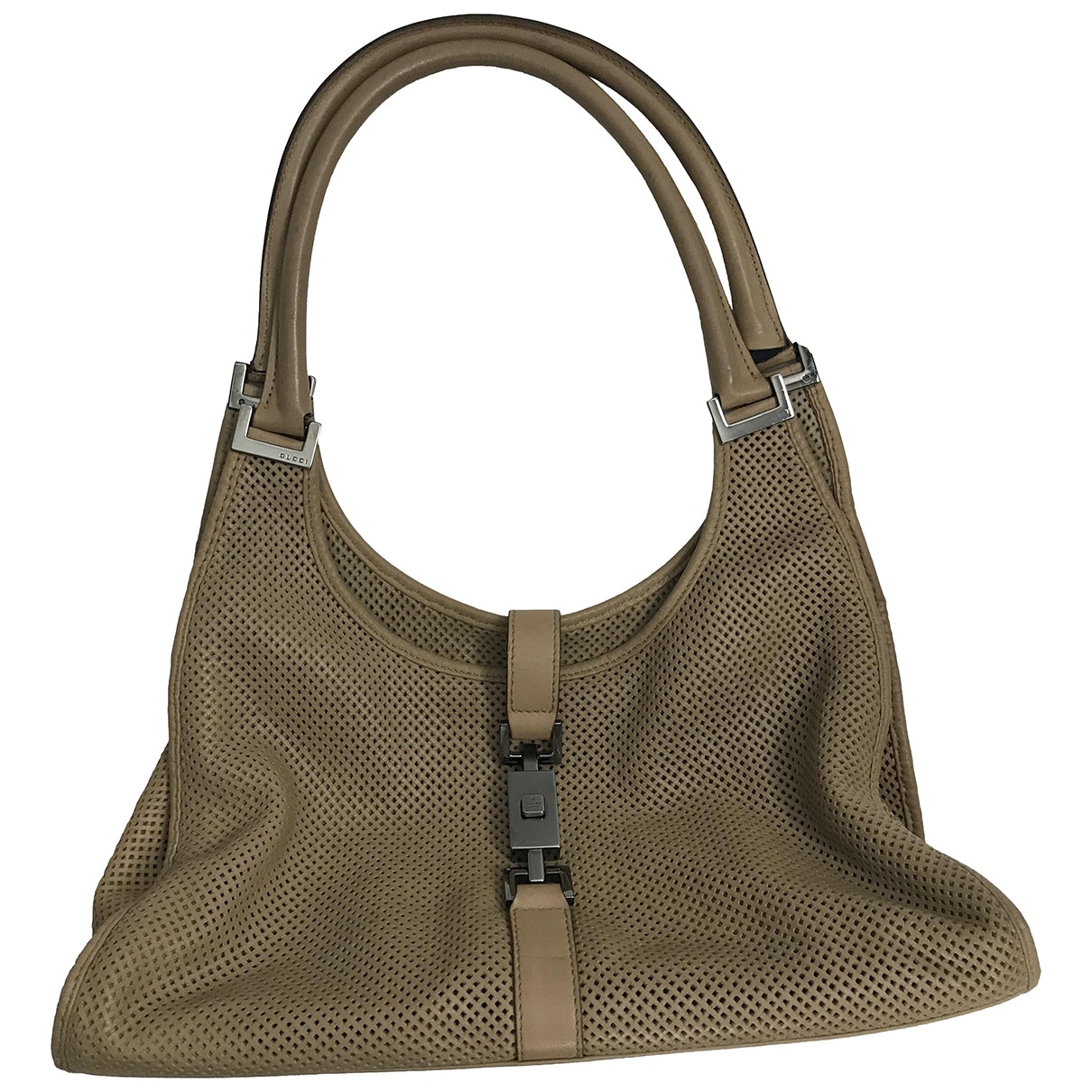 Gucci jackie beige leather handbag