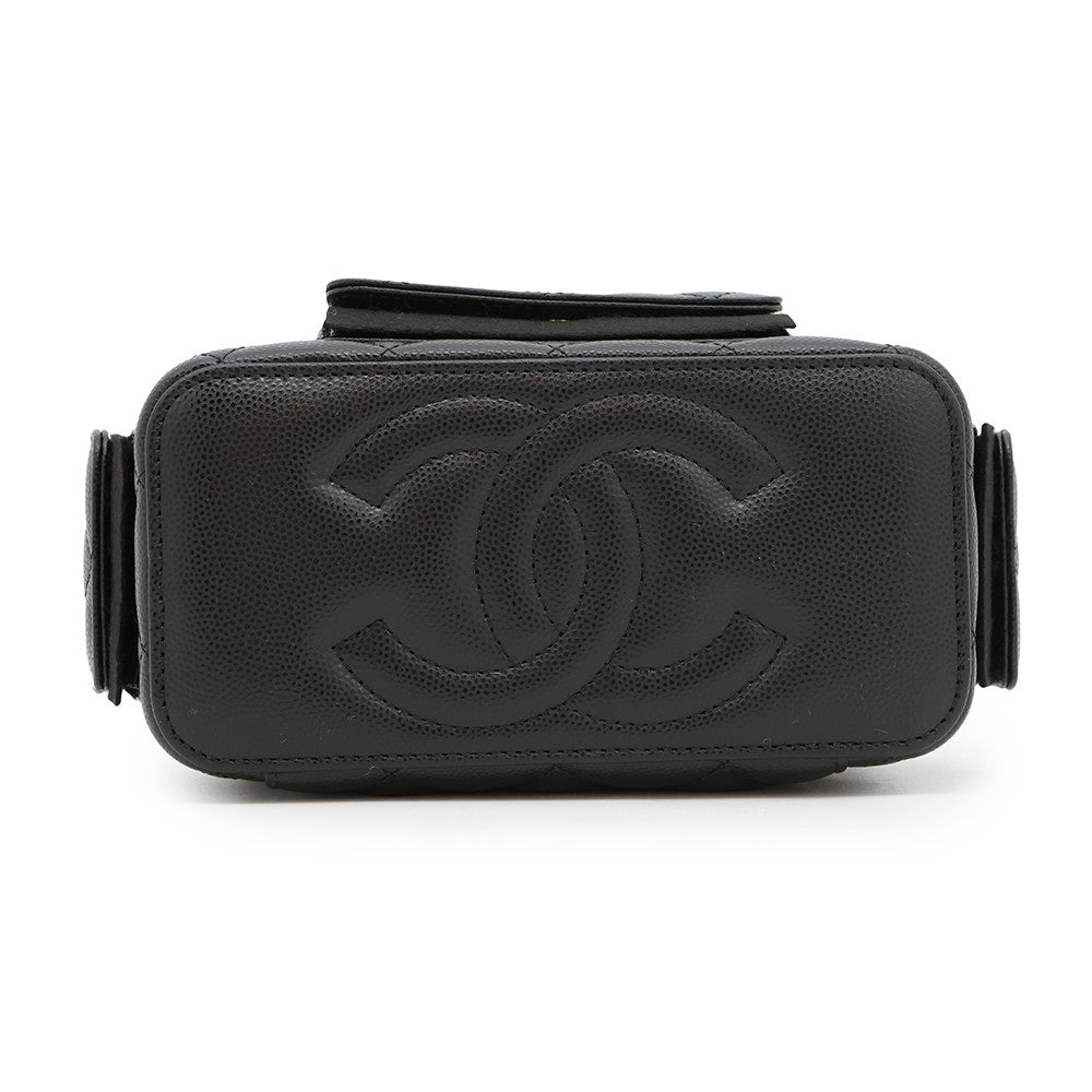Chanel Matelasse vanity BlackAP3017 Caviar Leather Handbag