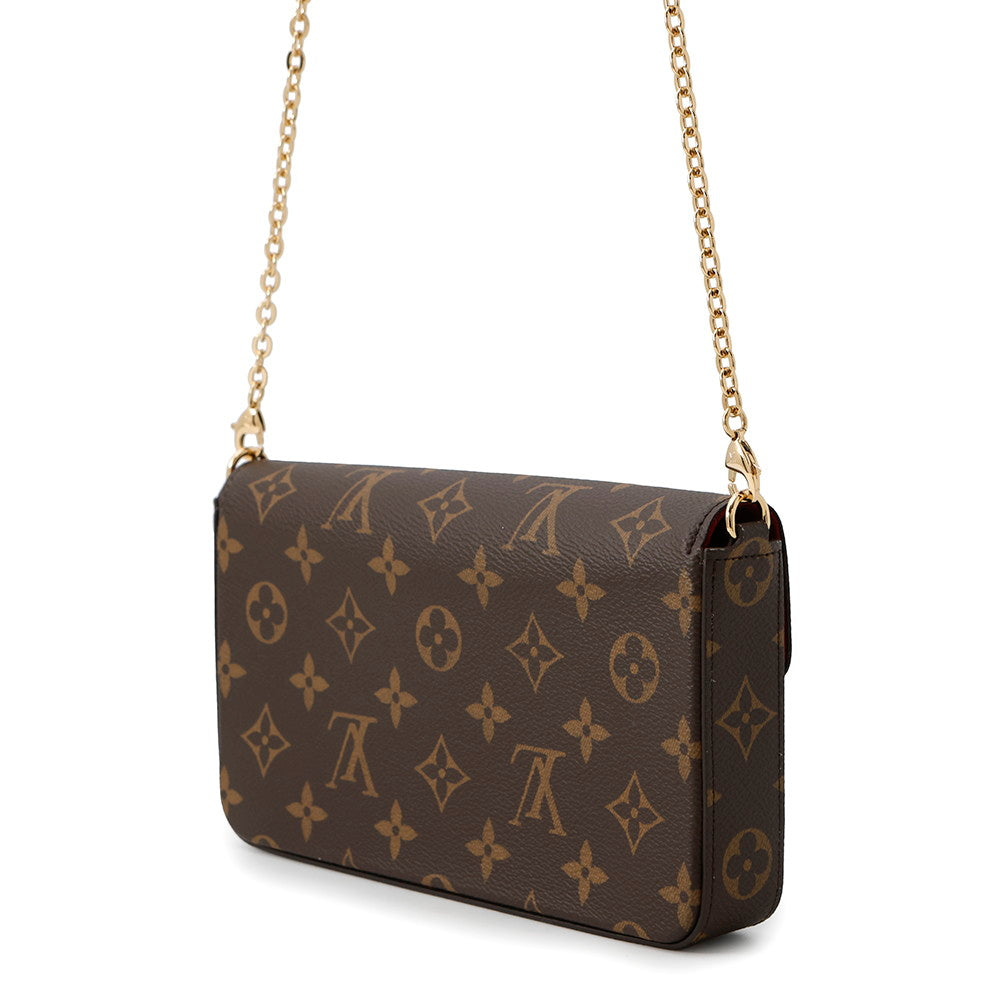 Louis Vuitton Felicie Pochette FuchsiaM81896 Monogram Clutch Bag