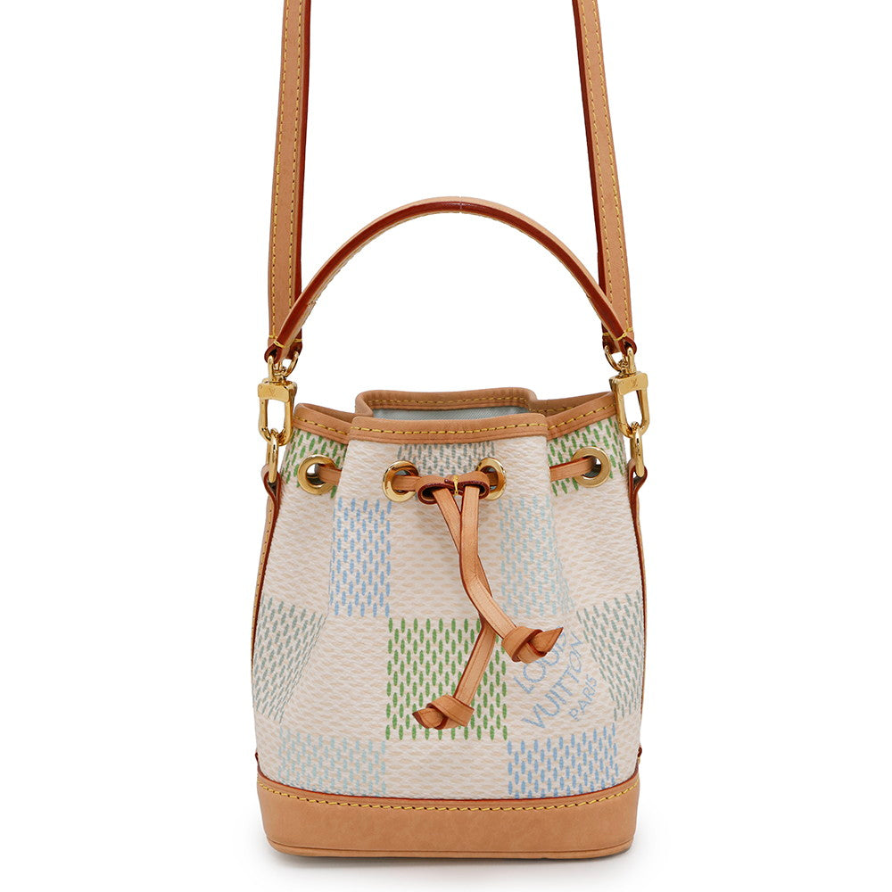 Louis Vuitton Noe Pistachio GreenN40640 Licious Damier Nano Handbag