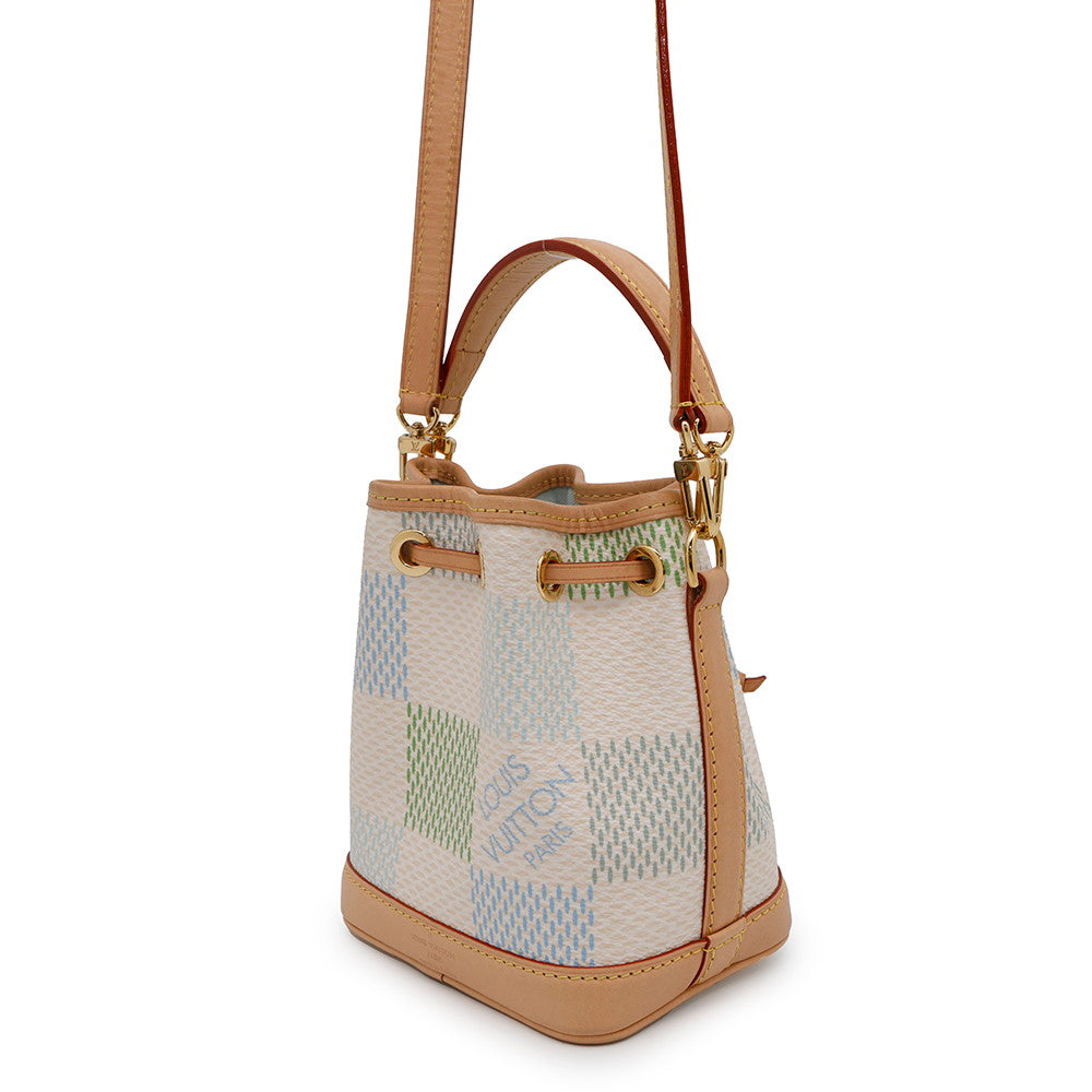 Louis Vuitton Noe Pistachio GreenN40640 Licious Damier Nano Handbag