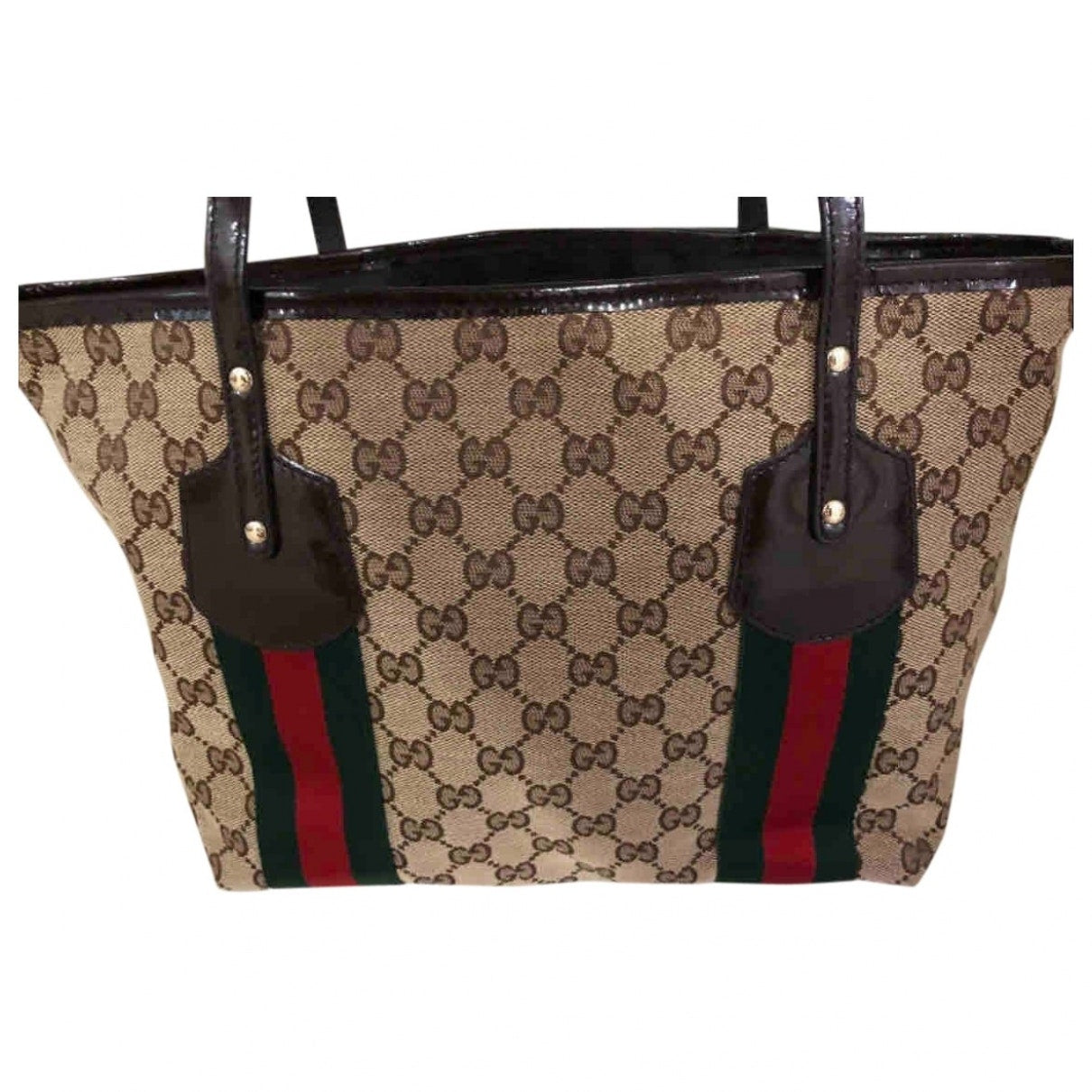 Gucci brown cloth handbag