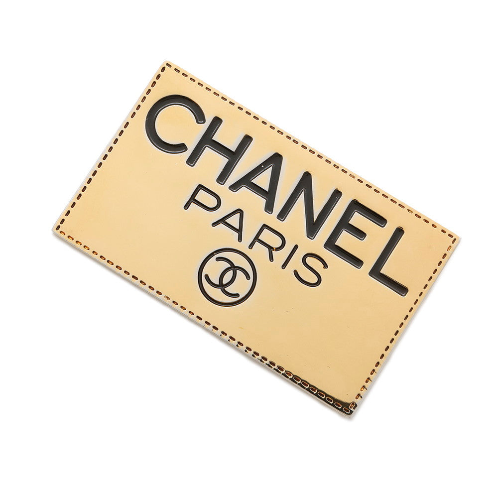 Chanel Plate Brooch Gold Handbag