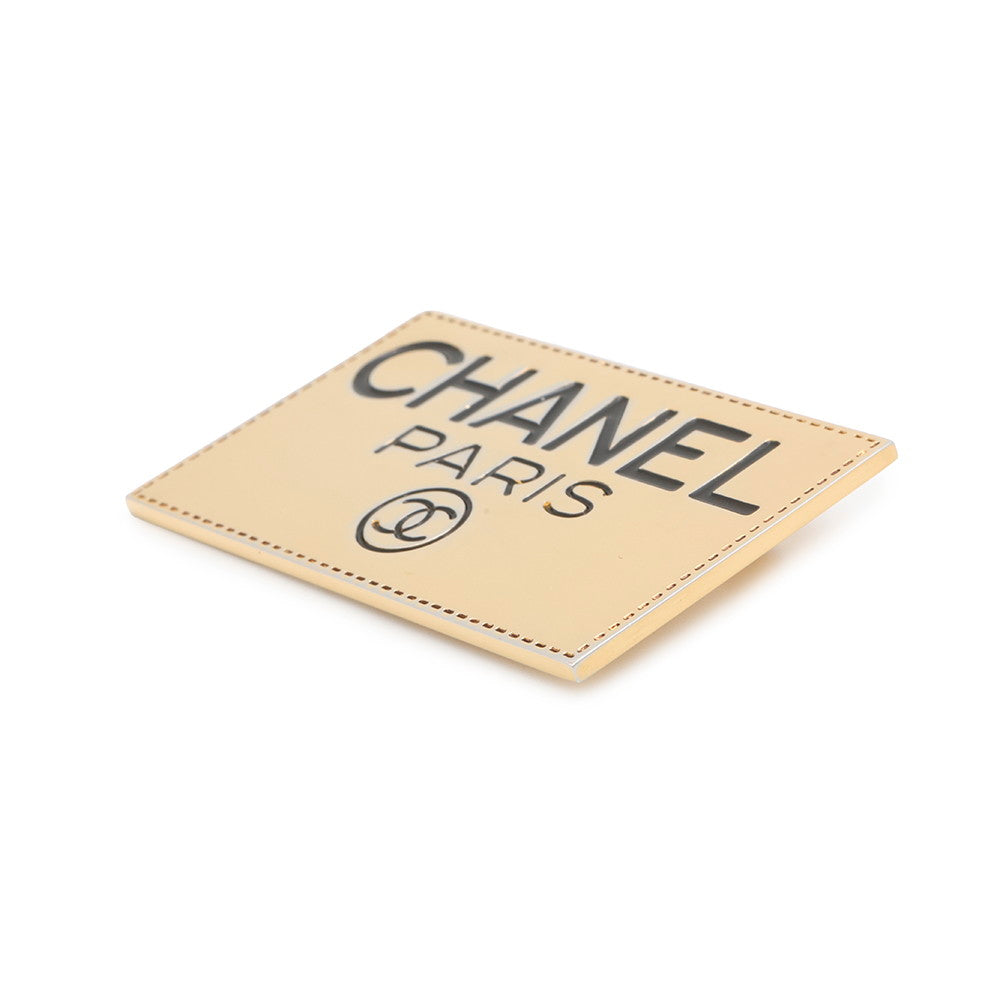 Chanel Plate Brooch Gold Handbag
